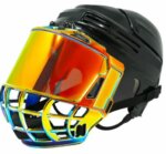 TronX S980 Revo Red Mirrored Senior Hockey Full Face Shield Visor - immagine 2