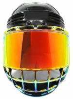 TronX S980 Revo Red Mirrored Senior Hockey Full Face Shield Visor